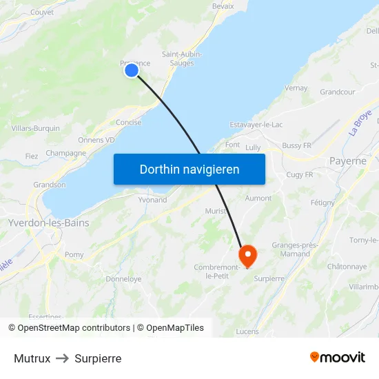 Mutrux to Surpierre map