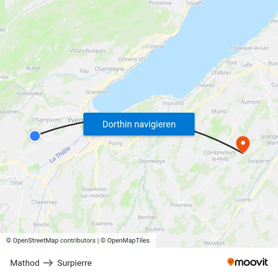 Mathod to Surpierre map