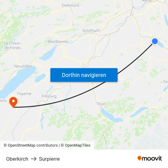 Oberkirch to Surpierre map