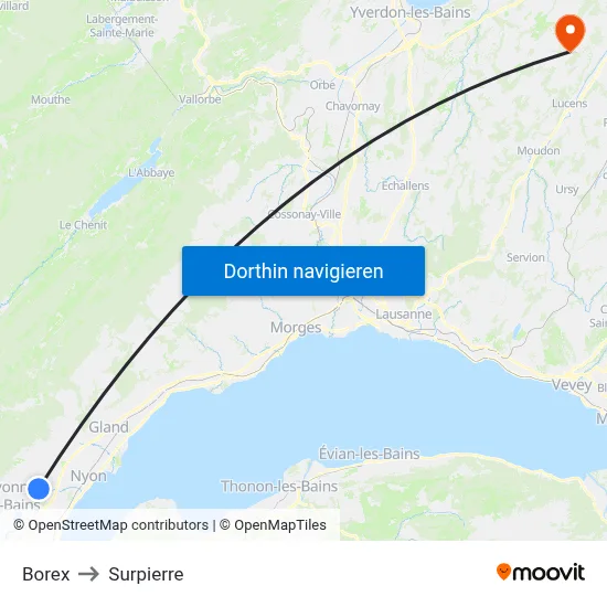 Borex to Surpierre map