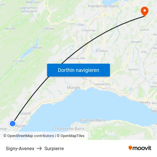 Signy-Avenex to Surpierre map