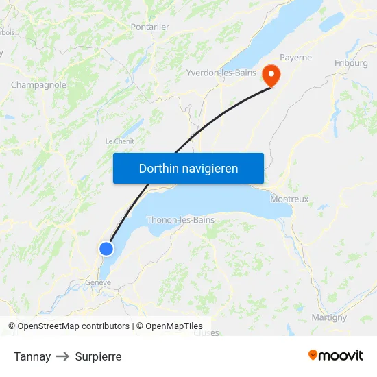 Tannay to Surpierre map