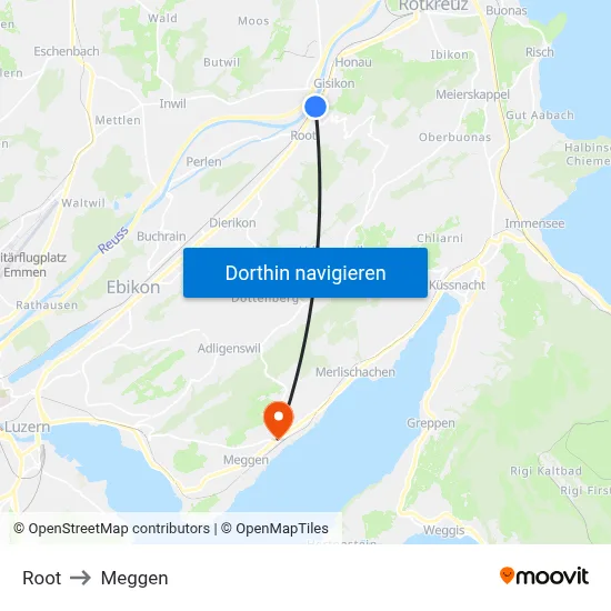 Root to Meggen map