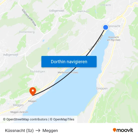 Küssnacht (Sz) to Meggen map