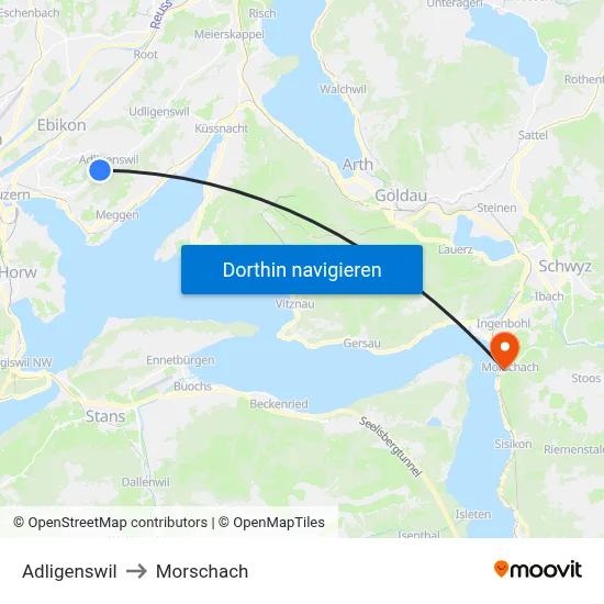 Adligenswil to Morschach map
