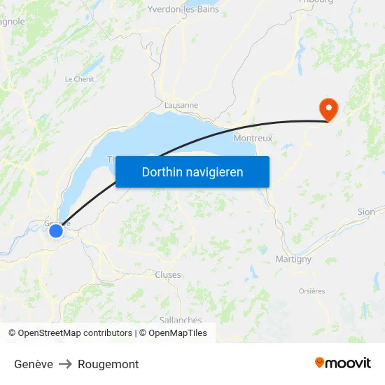 Genève to Rougemont map