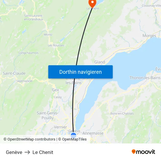 Genève to Le Chenit map