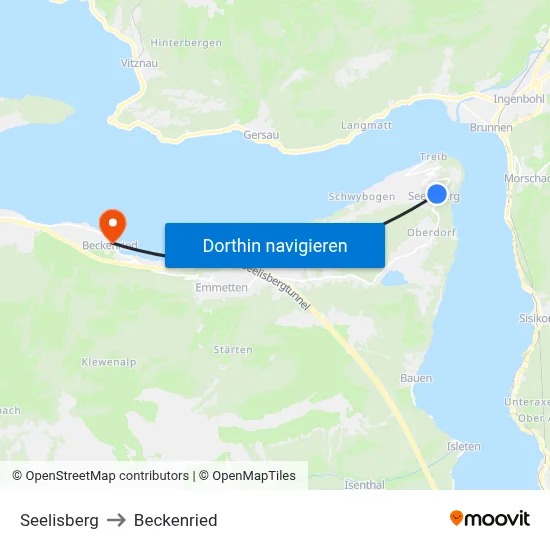 Seelisberg to Beckenried map