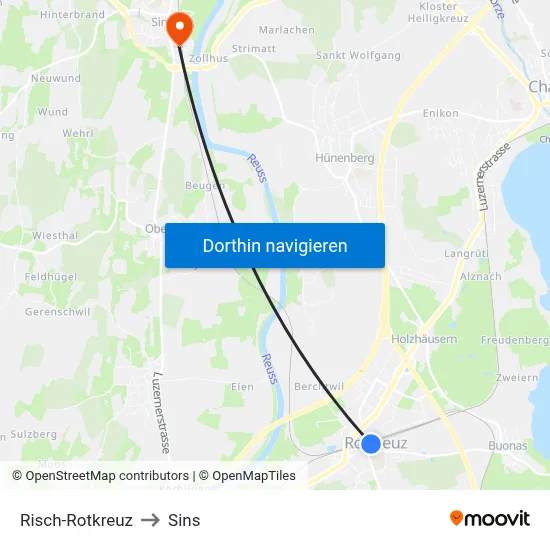Risch-Rotkreuz to Sins map