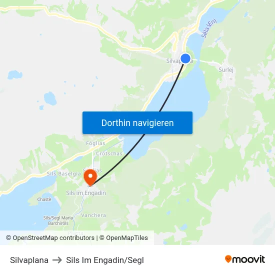 Silvaplana to Sils Im Engadin/Segl map