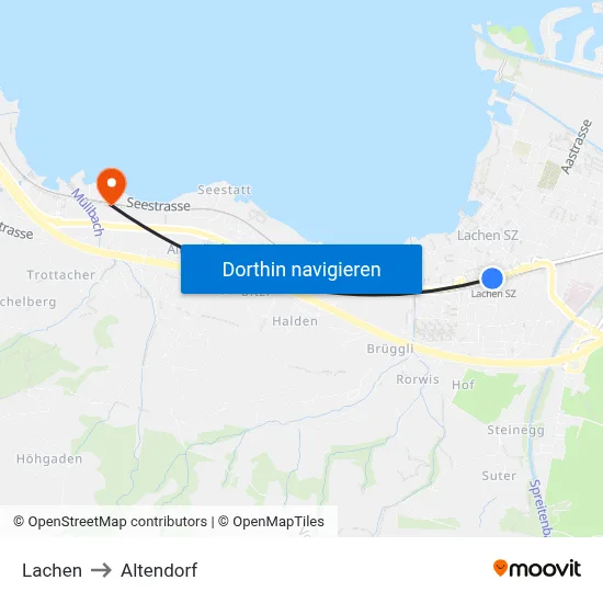 Lachen to Altendorf map