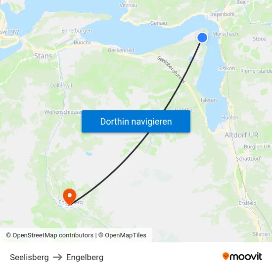 Seelisberg to Engelberg map