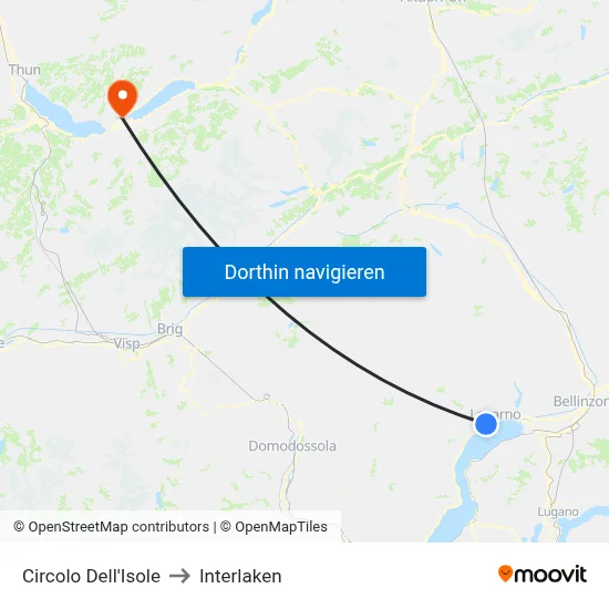 Circolo Dell'Isole to Interlaken map