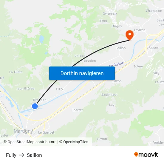 Fully to Saillon map