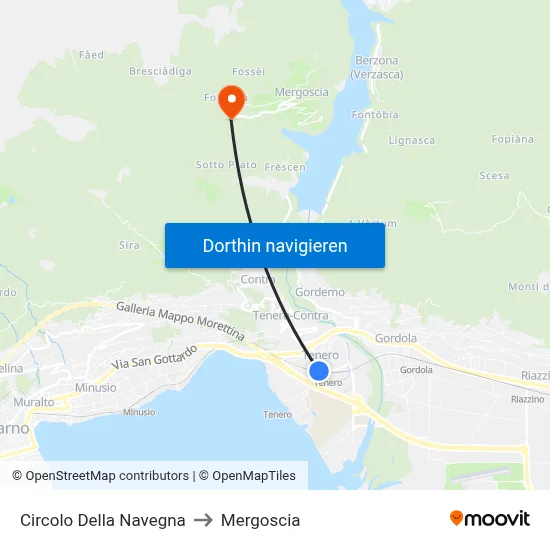 Circolo Della Navegna to Mergoscia map
