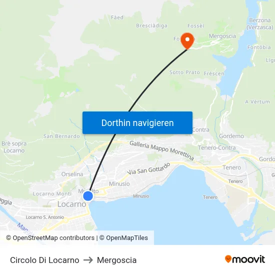 Circolo Di Locarno to Mergoscia map