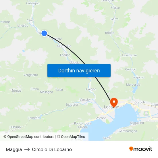 Maggia to Circolo Di Locarno map