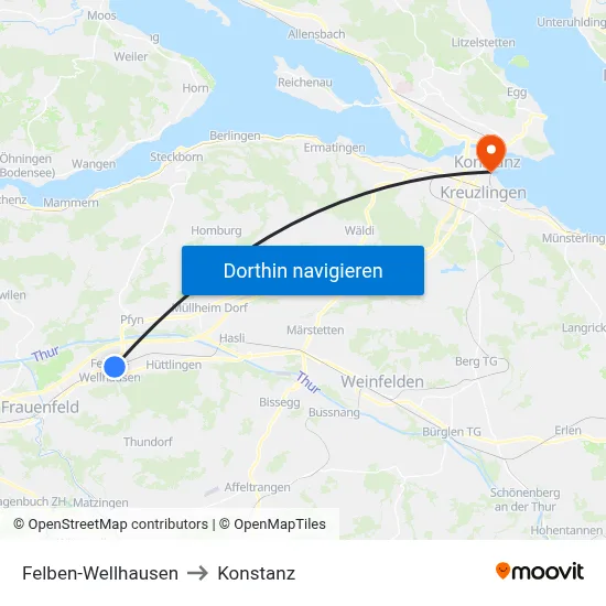 Felben-Wellhausen to Konstanz map