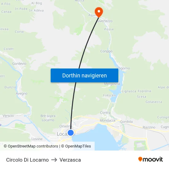 Circolo Di Locarno to Verzasca map