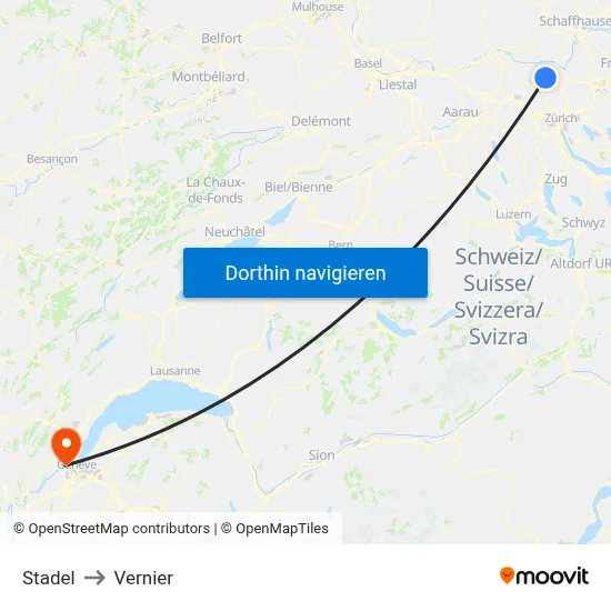 Stadel to Vernier map