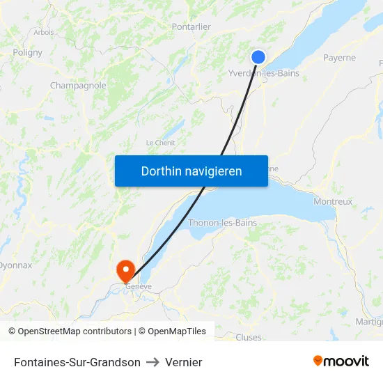 Fontaines-Sur-Grandson to Vernier map