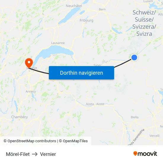 Mörel-Filet to Vernier map