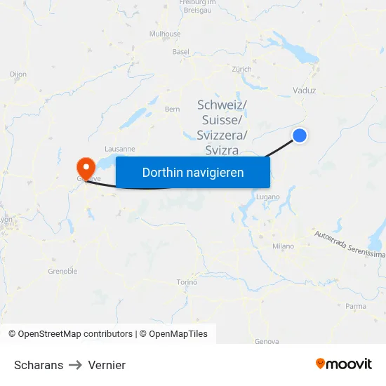Scharans to Vernier map