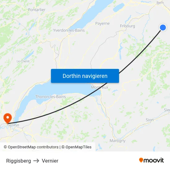 Riggisberg to Vernier map
