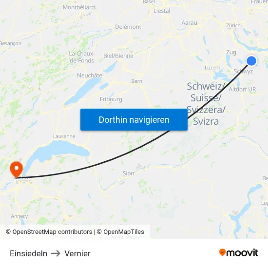 Einsiedeln to Vernier map