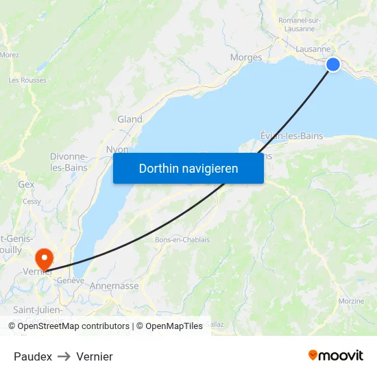 Paudex to Vernier map