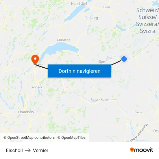 Eischoll to Vernier map