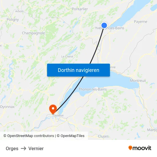 Orges to Vernier map