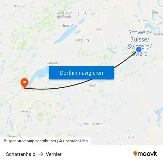 Schattenhalb to Vernier map