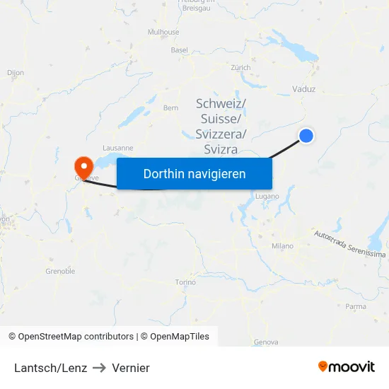 Lantsch/Lenz to Vernier map