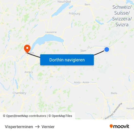 Visperterminen to Vernier map