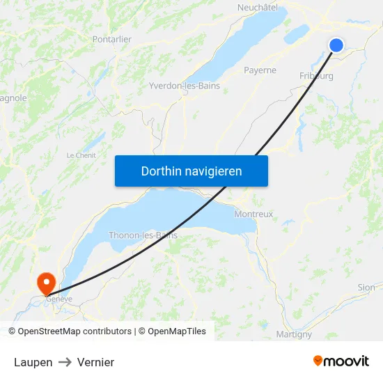 Laupen to Vernier map
