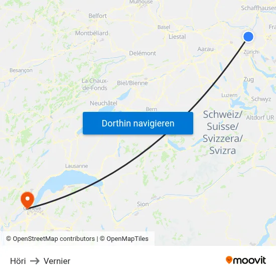 Höri to Vernier map
