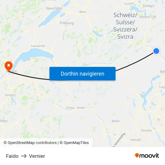 Faido to Vernier map