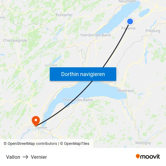 Vallon to Vernier map