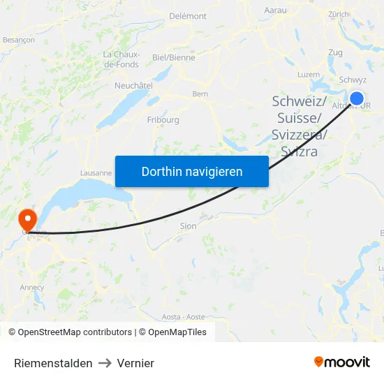 Riemenstalden to Vernier map