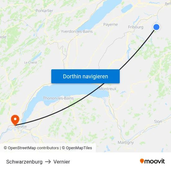 Schwarzenburg to Vernier map