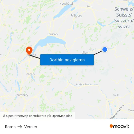 Raron to Vernier map