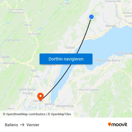 Ballens to Vernier map
