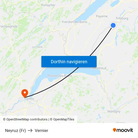 Neyruz (Fr) to Vernier map