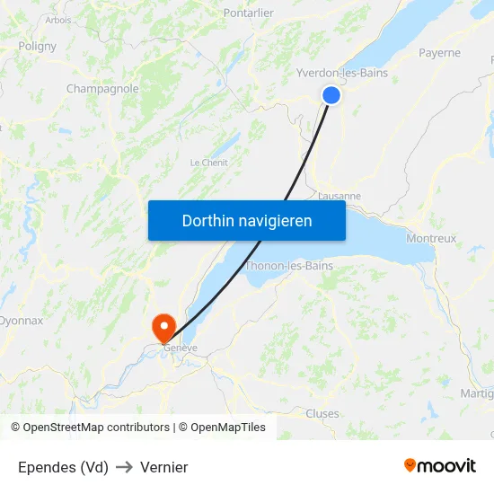 Ependes (Vd) to Vernier map