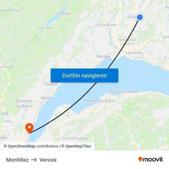 Montilliez to Versoix map