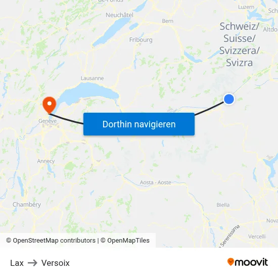 Lax to Versoix map