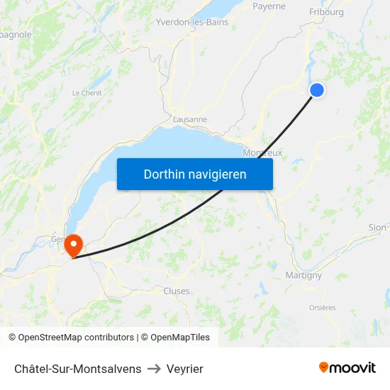 Châtel-Sur-Montsalvens to Veyrier map
