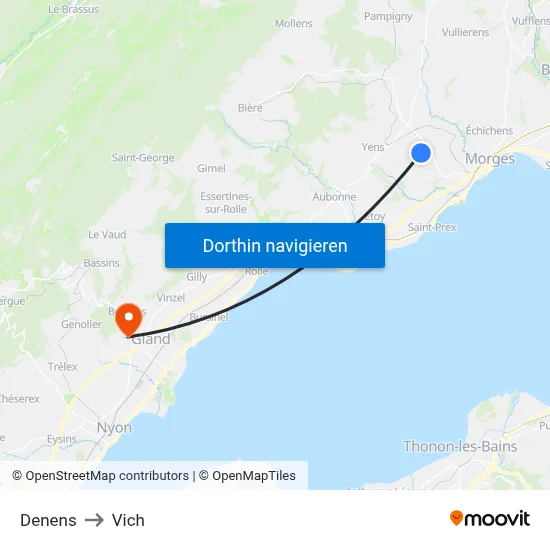 Denens to Vich map