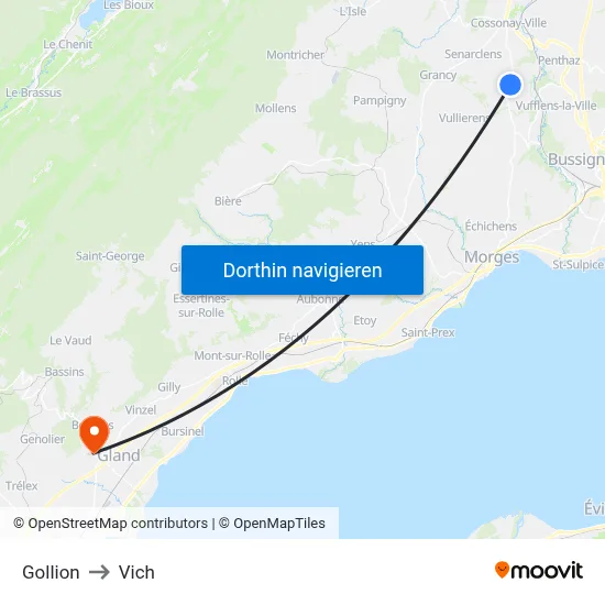 Gollion to Vich map